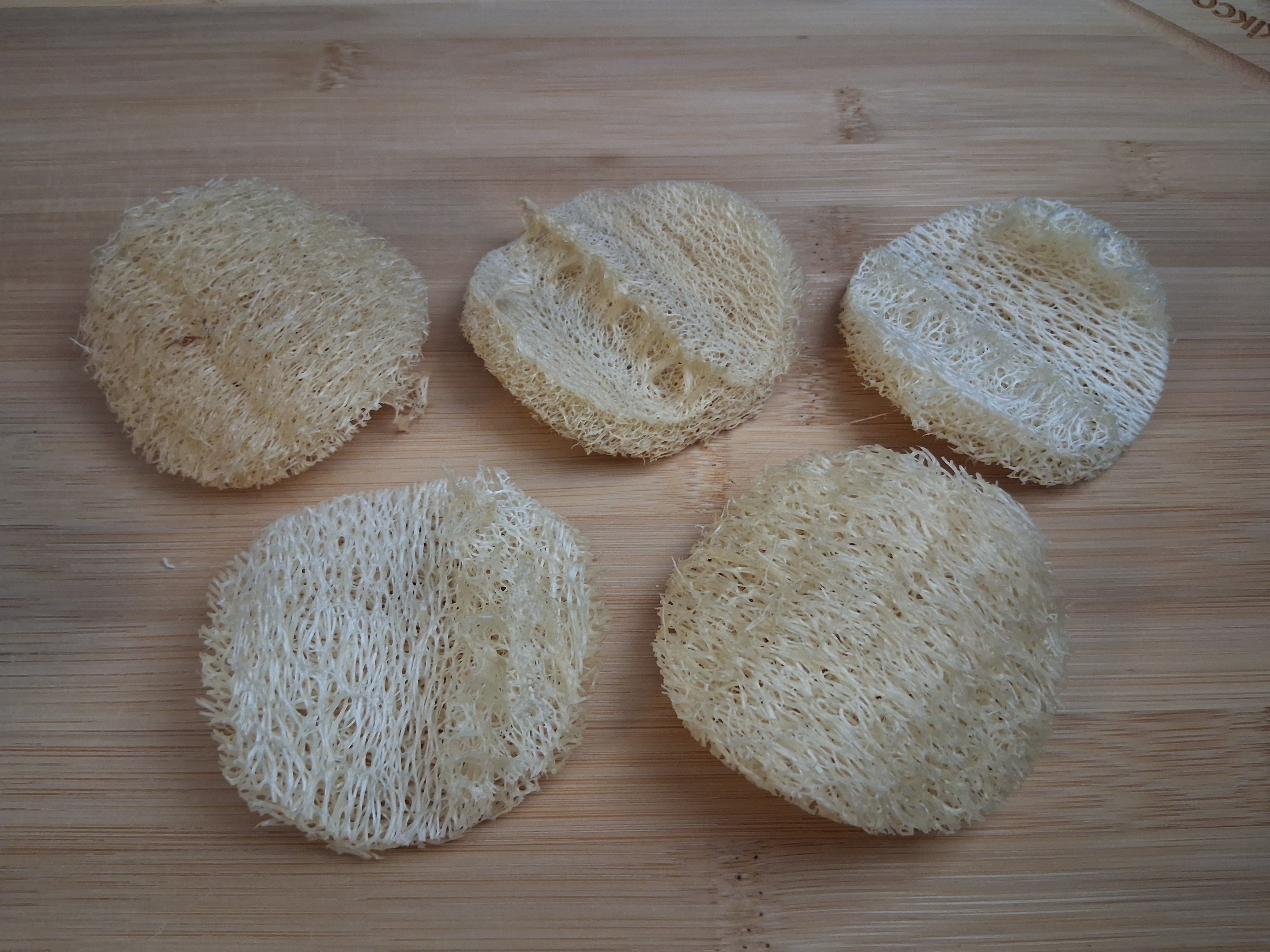 5 Pack of Natural Loofah Pads