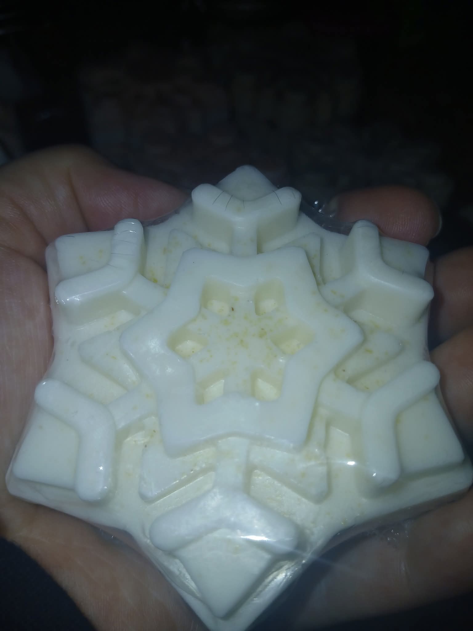 Warm Cherry Crisp snowflakes