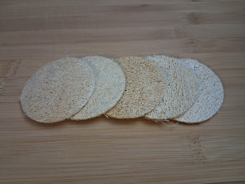 5 Pack of Natural Loofah Pads